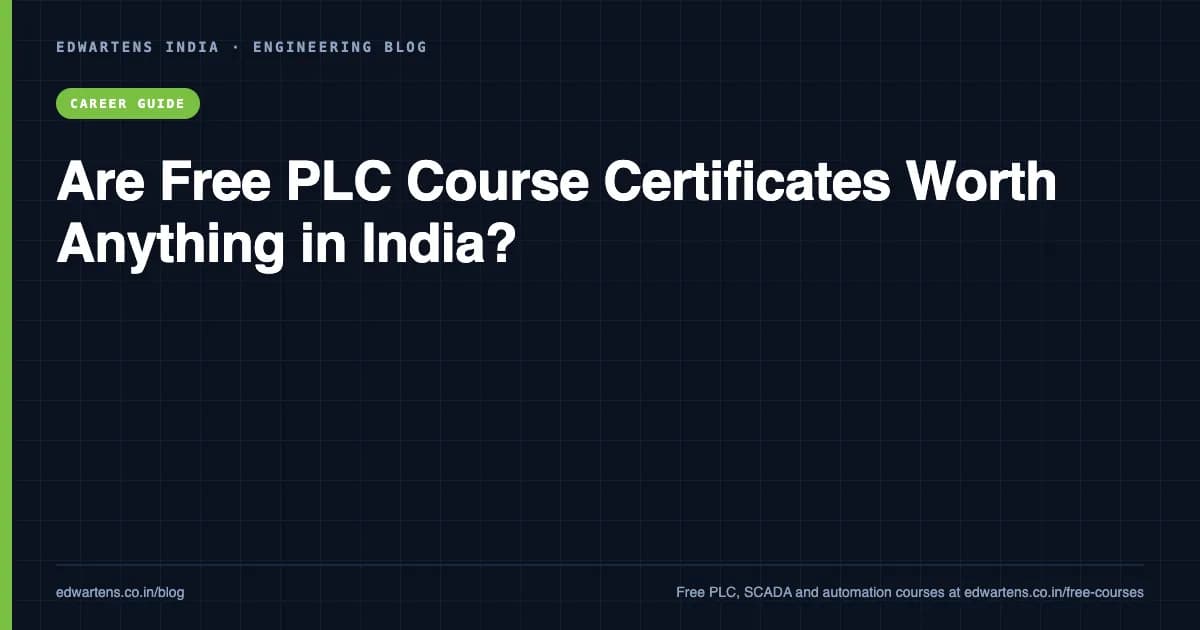Are Free PLC Course Certificates Worth Anything in India?