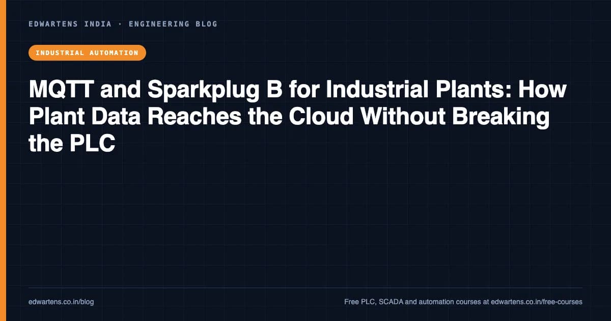 MQTT and Sparkplug B for Industrial Plants: How Plant Data Reaches the Cloud Without Breaking the PLC