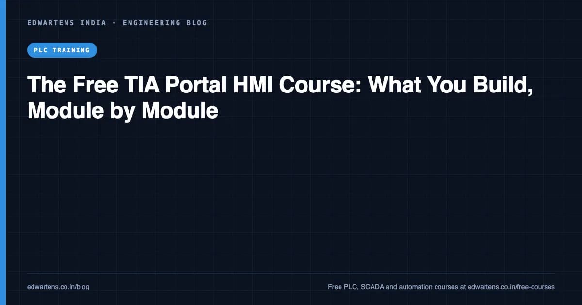 The Free TIA Portal HMI Course: What You Build, Module by Module