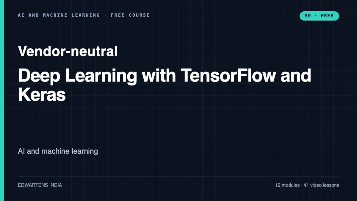 Deep Learning with TensorFlow and Keras course cover