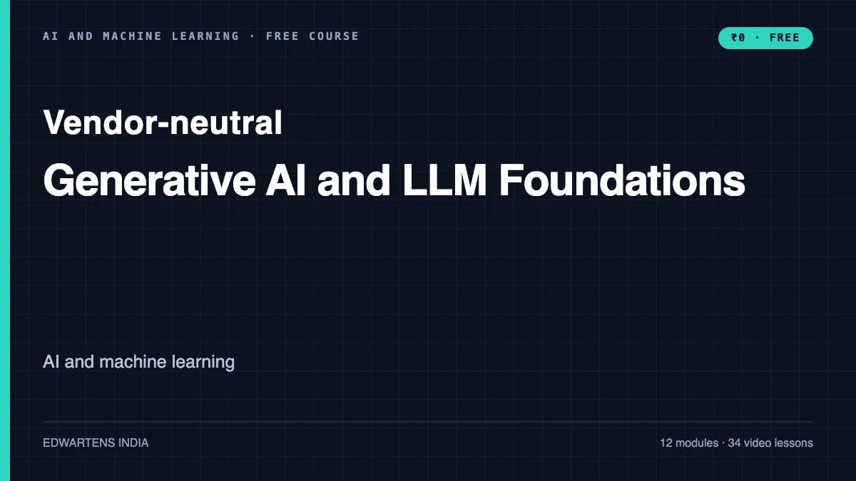 Generative AI and LLM Foundations course cover