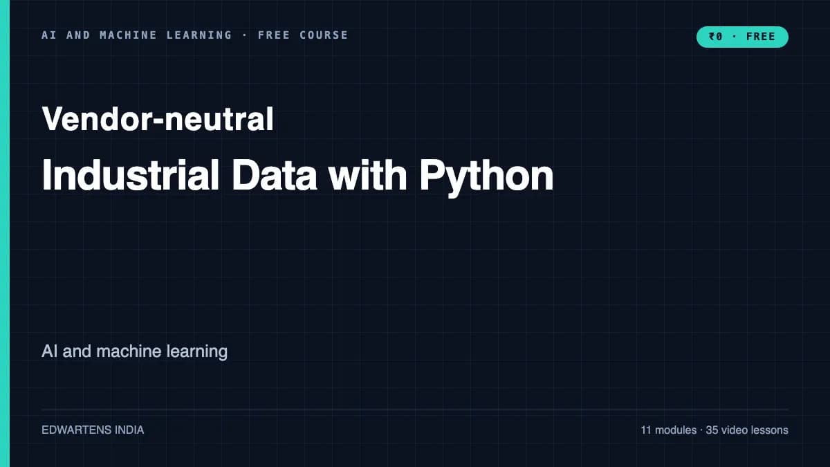 Industrial Data with Python course cover