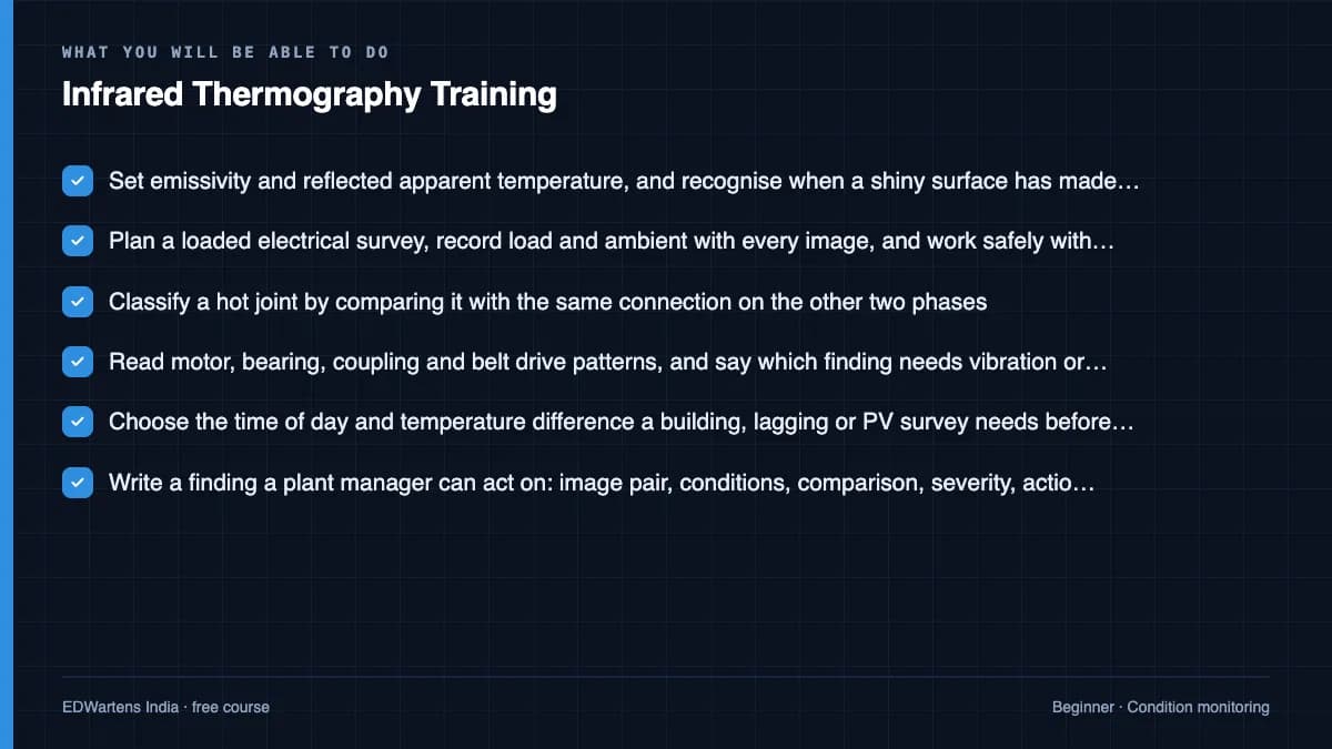 Infrared Thermography Training: What you will be able to do