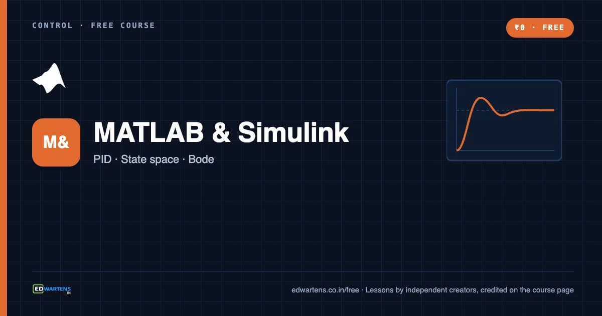 MATLAB and Simulink for Control Systems course cover