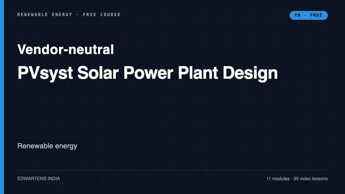 PVsyst Solar Power Plant Design course cover