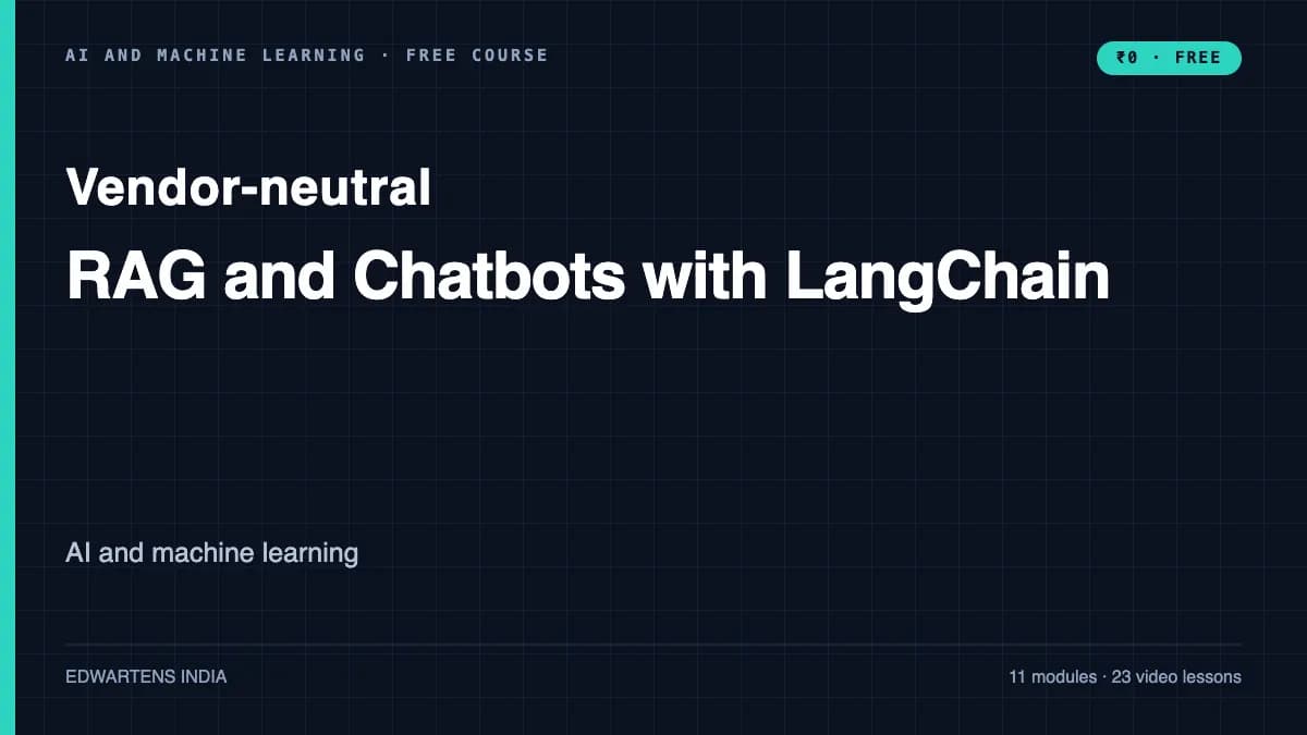 RAG and Chatbots with LangChain course cover