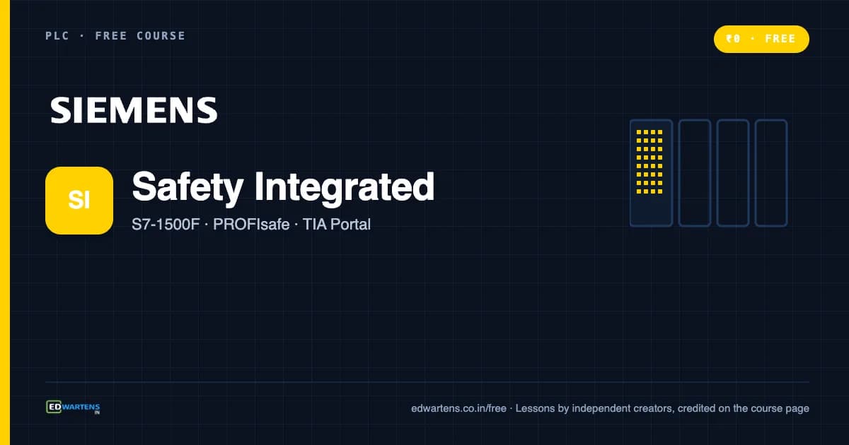Siemens Safety Integrated: S7-1500F and S7-1200F in TIA Portal course cover
