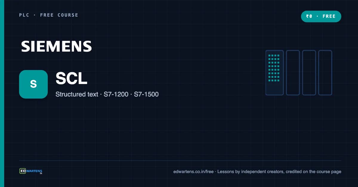 Siemens SCL Structured Text in TIA Portal course cover