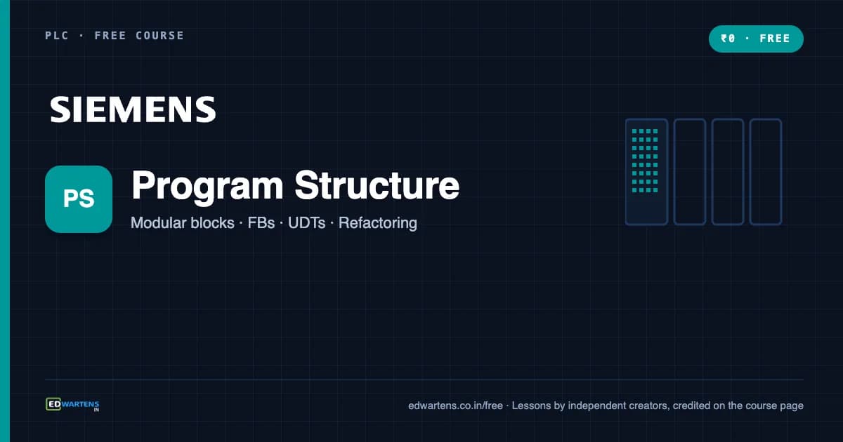 Siemens TIA Portal Program Structure and Best Practice course cover