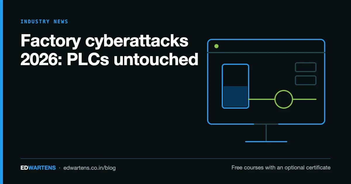 Factory Cyberattacks 2026: Lines Stopped, PLCs Untouched