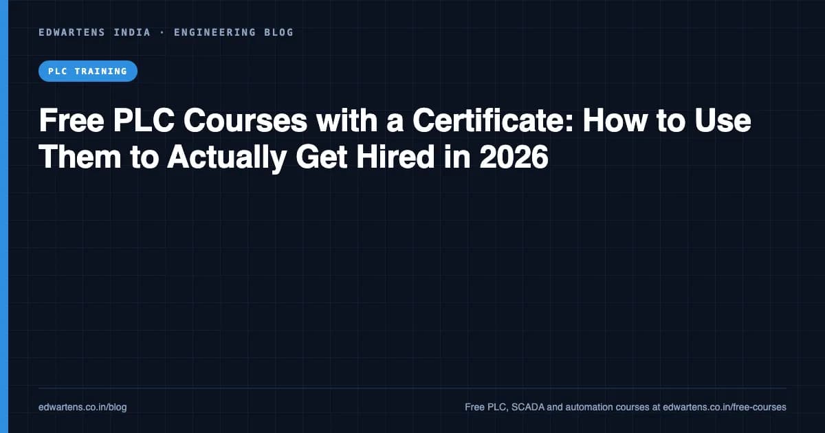 Free PLC Courses with a Certificate: How to Use Them to Actually Get Hired in 2026