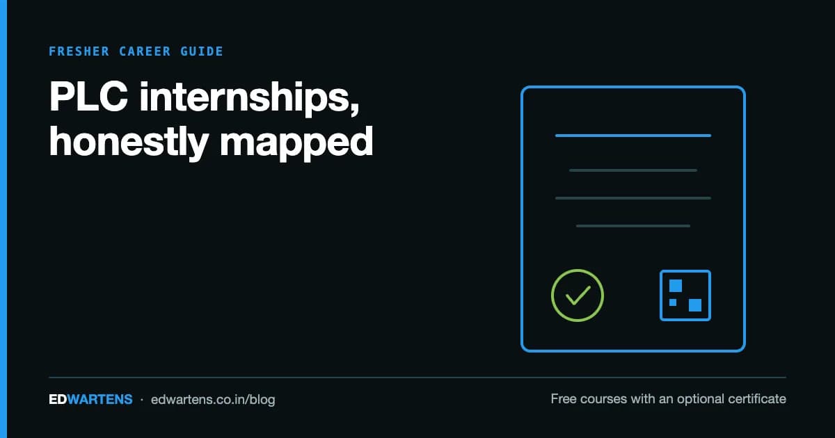 PLC Internship for Freshers in India, Honestly Mapped