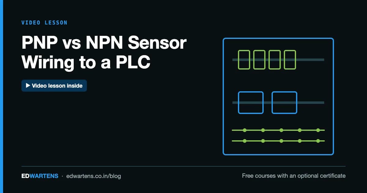PNP vs NPN Sensor Wiring to a PLC, Explained on Video