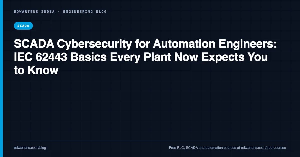 SCADA Cybersecurity for Automation Engineers: IEC 62443 Basics Every Plant Now Expects You to Know