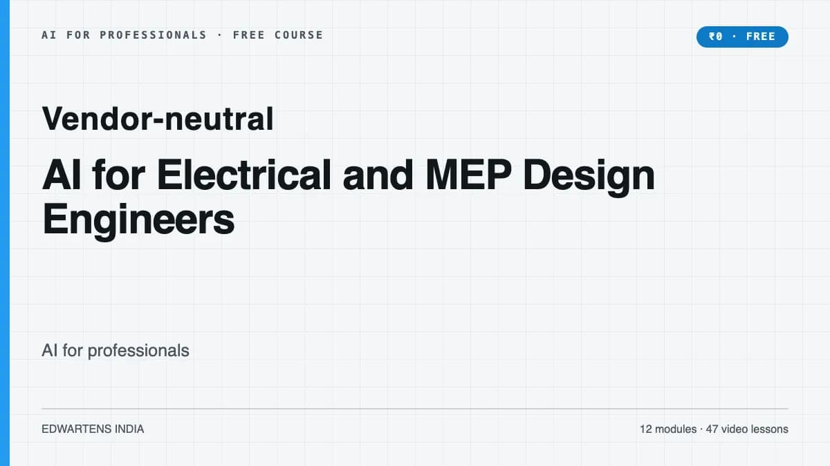AI for Electrical and MEP Design Engineers course cover