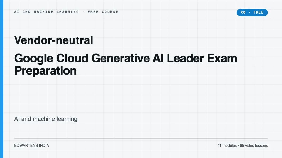 Google Cloud Generative AI Leader Exam Preparation free course cover