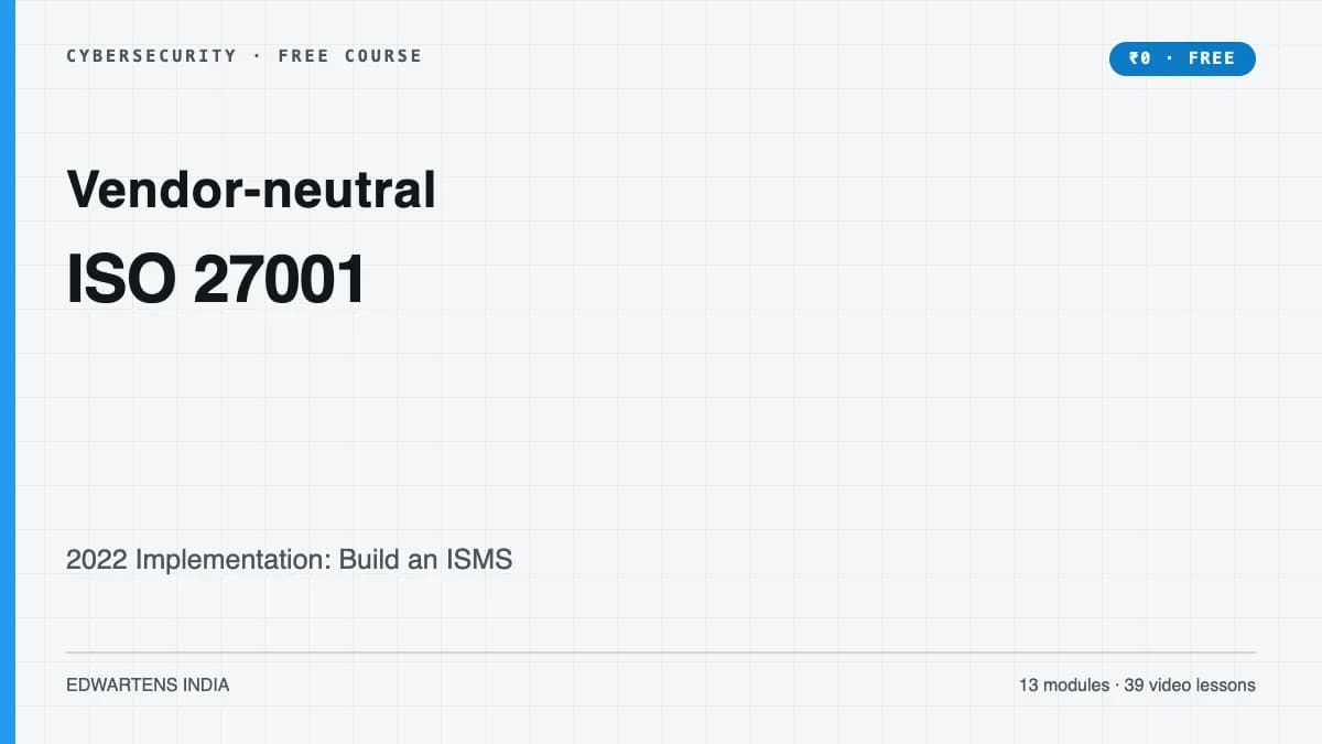 ISO 27001:2022 Implementation: Build an ISMS course cover