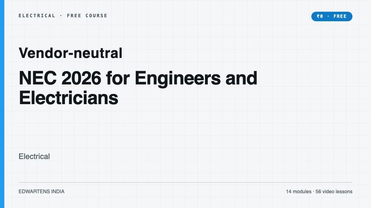 NEC 2026 for Engineers and Electricians course cover