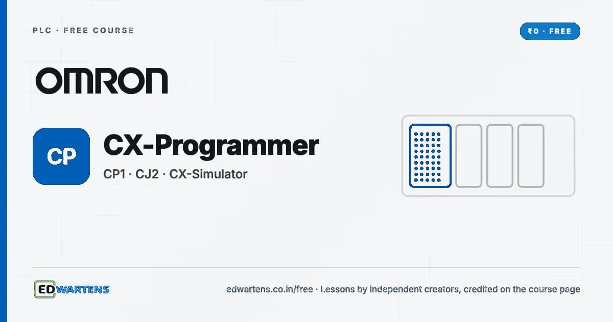 Omron PLC with CX-Programmer free course cover