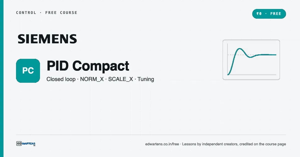 Siemens TIA Portal PID Compact and Analog Processing free course cover