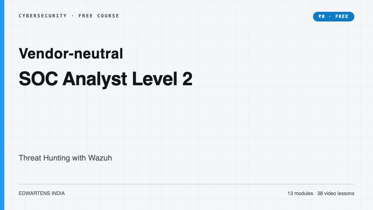 SOC Analyst Level 2: Threat Hunting with Wazuh course cover