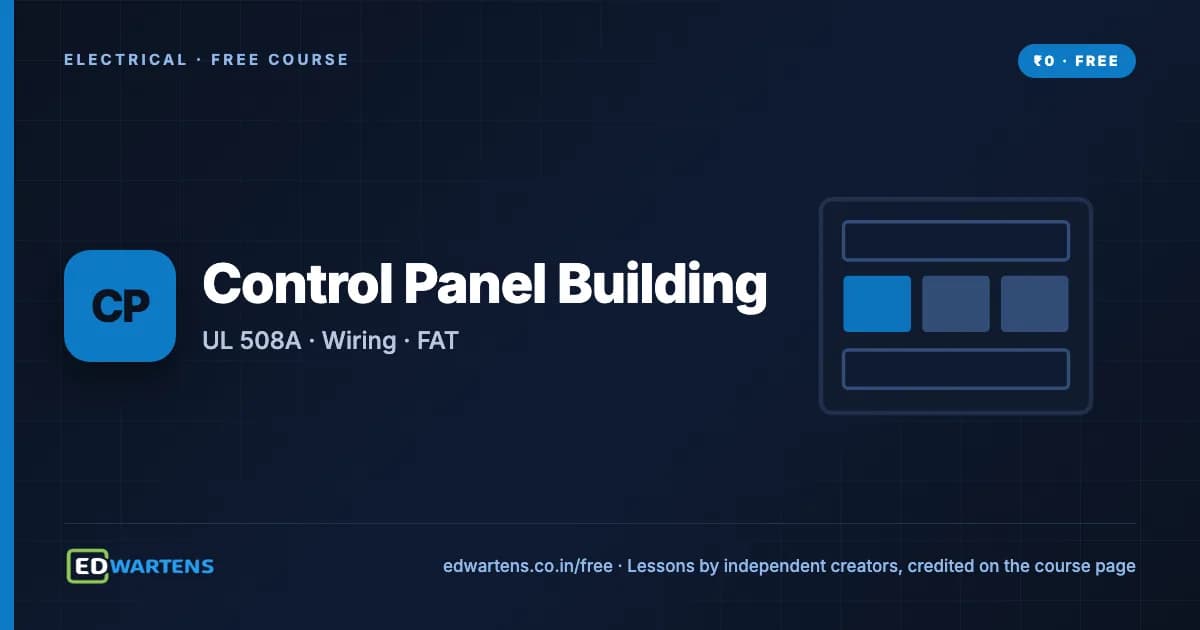 Electrical Control Panel Design, Building and Testing course cover