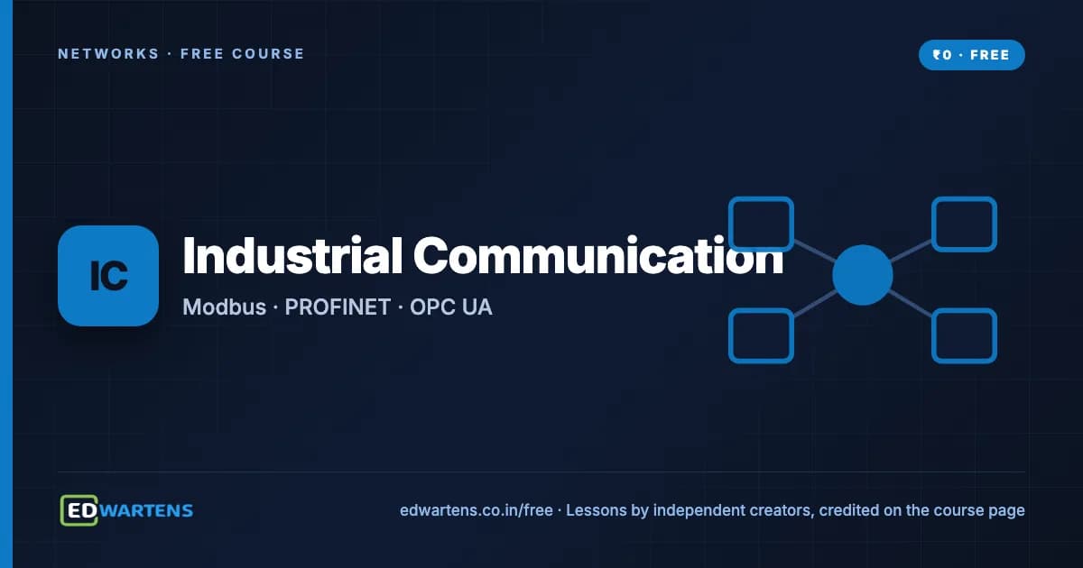 Industrial Communication: Serial, Fieldbus, Ethernet, Modbus, PROFINET and OPC UA course cover