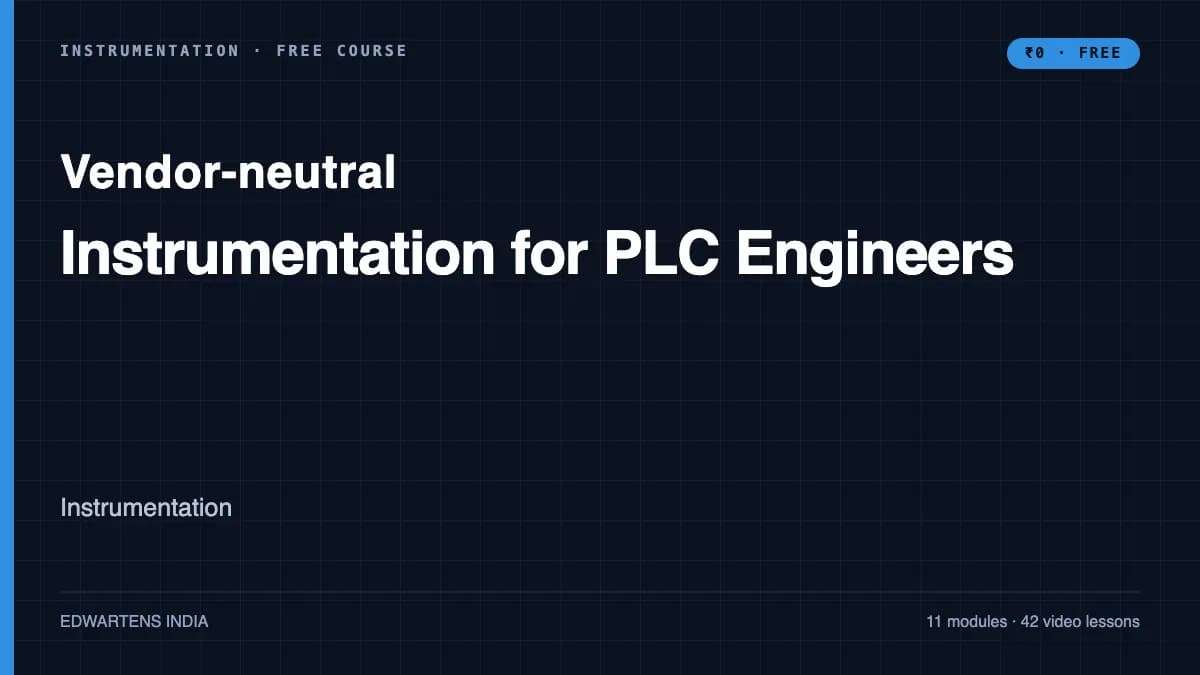 Instrumentation for PLC Engineers course cover