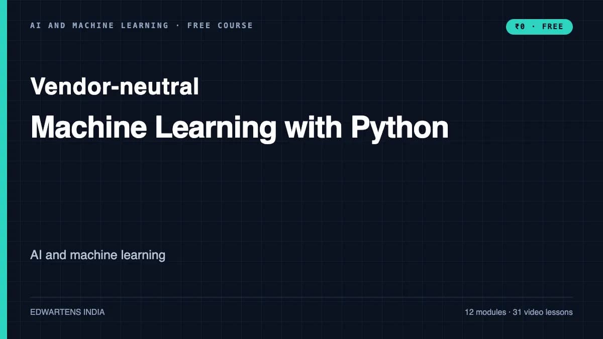 Machine Learning with Python course cover