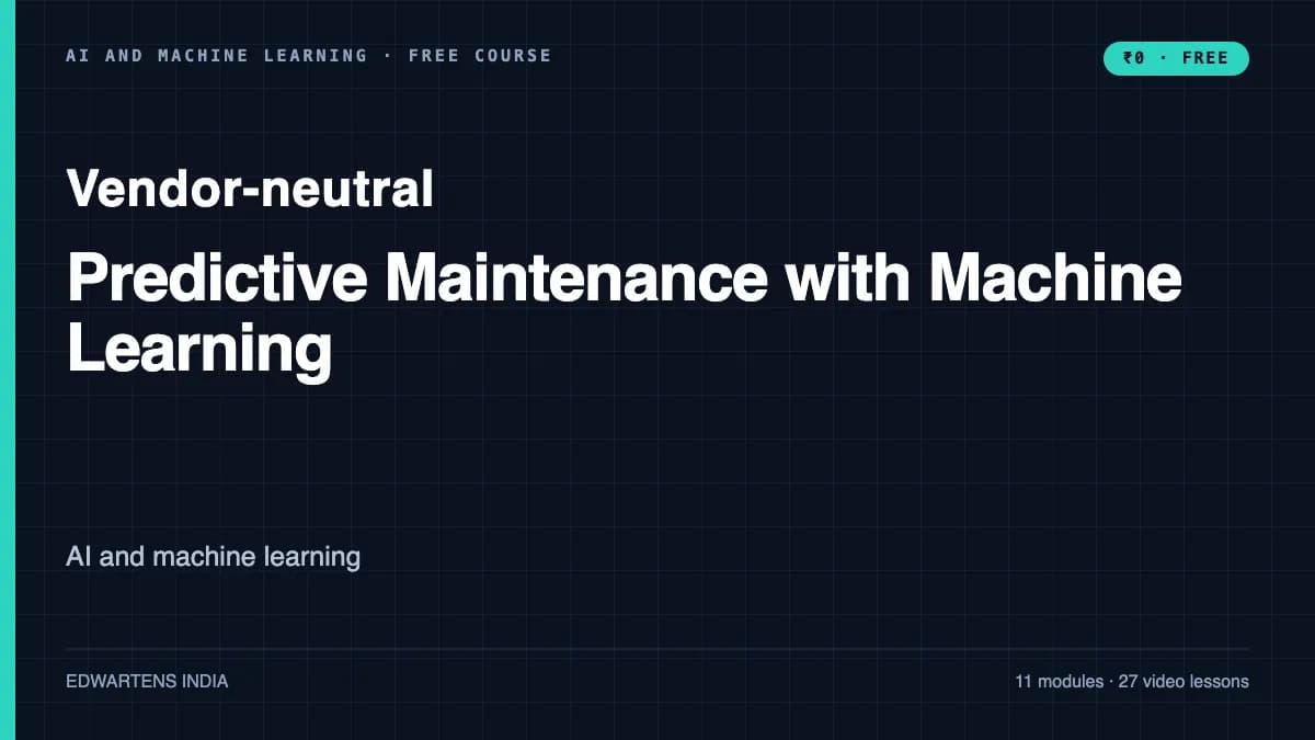 Predictive Maintenance with Machine Learning course cover