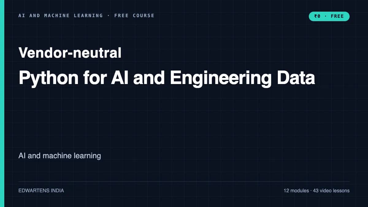 Python for AI and Engineering Data course cover