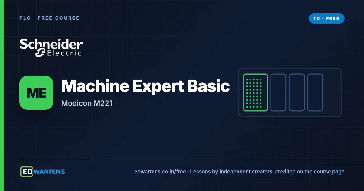 Schneider Modicon PLC with EcoStruxure Machine Expert Basic course cover