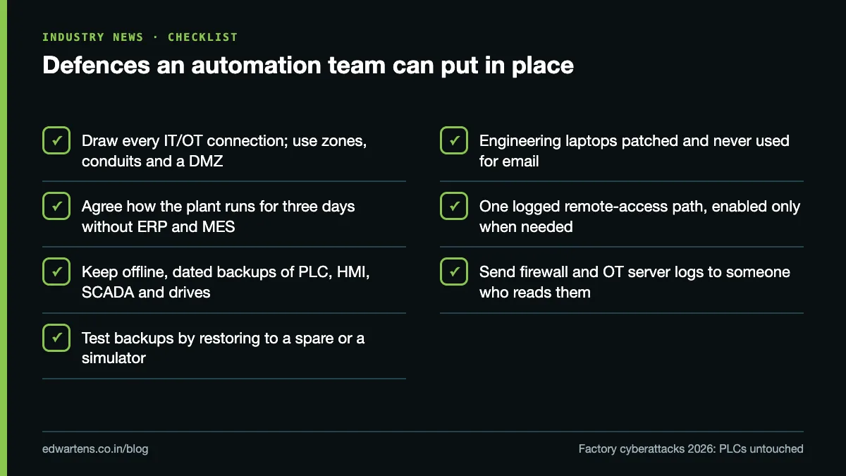 Practical defences an automation team can put in place before an attack
