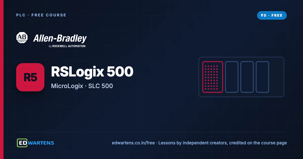 Allen-Bradley RSLogix 500 and MicroLogix free course cover