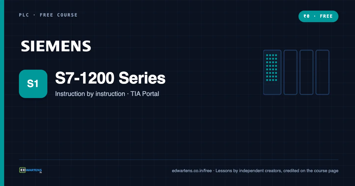Siemens S7-1200 with TIA Portal: The Tutorial Series free course cover